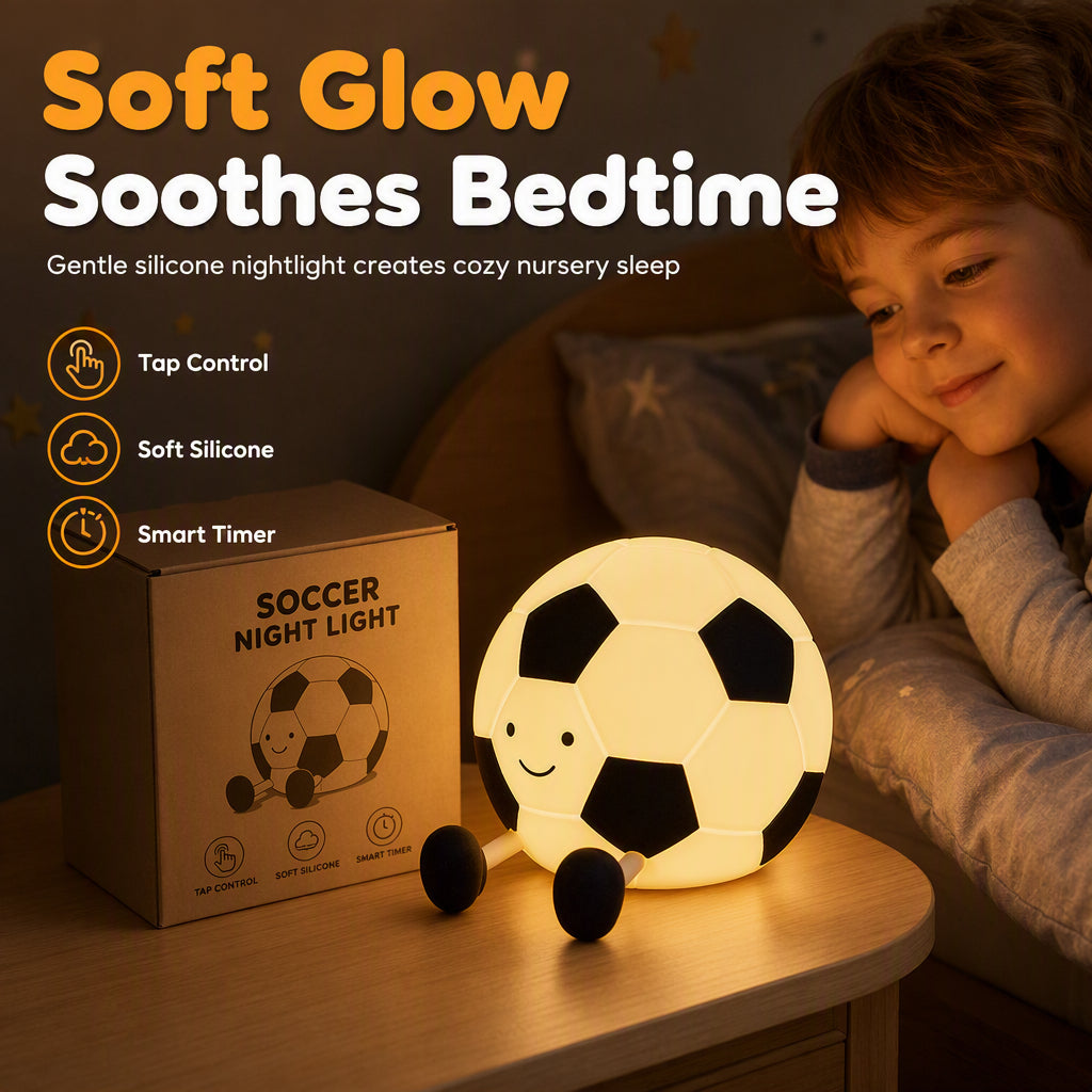 ⚽ Soccer Silicone Touch Night Light