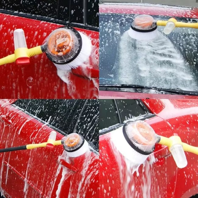 🚗 360° Long-Handle Car Wash Brush | Soft-Bristle Precision Cleaning Brush – Suitable for Exterior Washing of Sedans, Trucks, SUVs, and RVs
