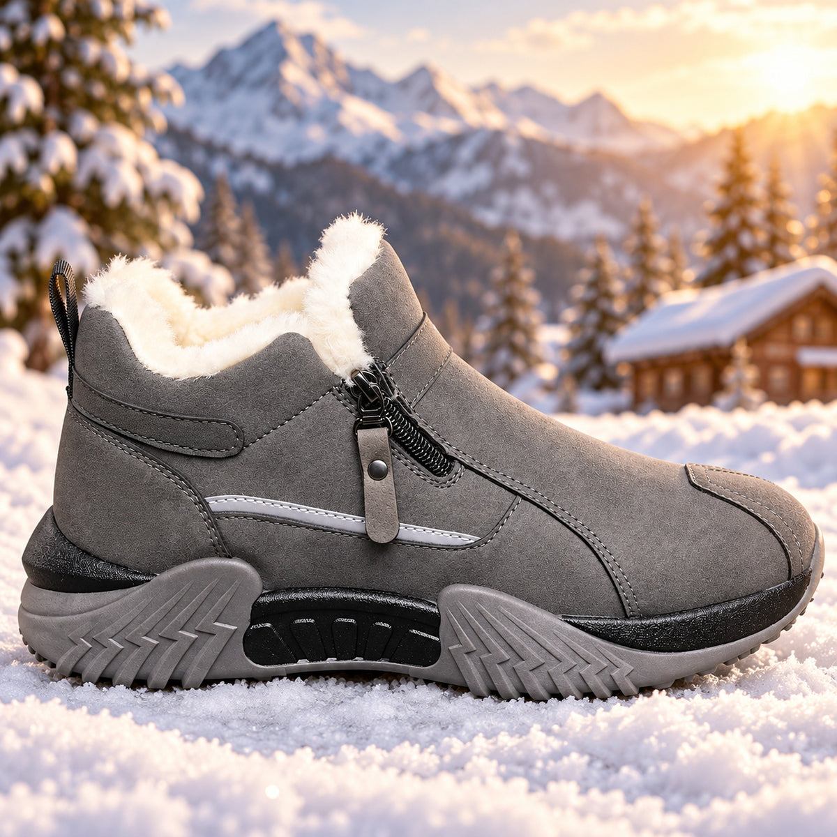 🥾 Anti Slip Warm Fur Lined Outdoor Winter Boots