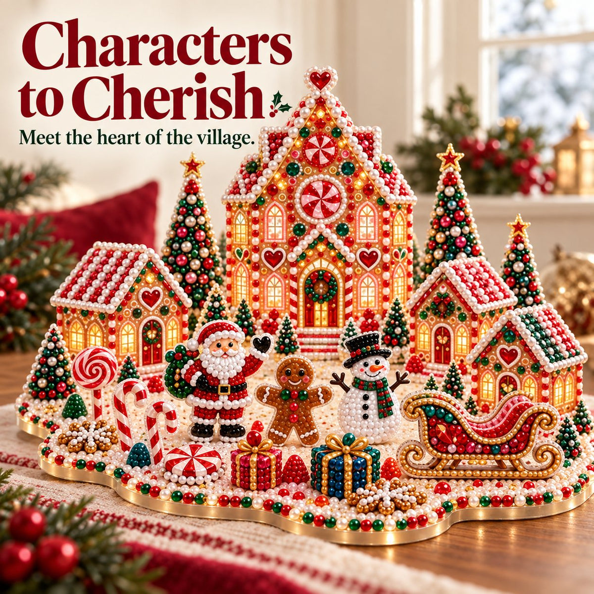 ✨Light Up Christmas Gingerbread House Diamond Painting Kit