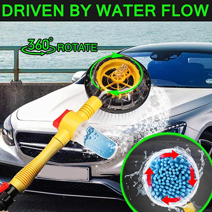 🚗 360° Long-Handle Car Wash Brush | Soft-Bristle Precision Cleaning Brush – Suitable for Exterior Washing of Sedans, Trucks, SUVs, and RVs