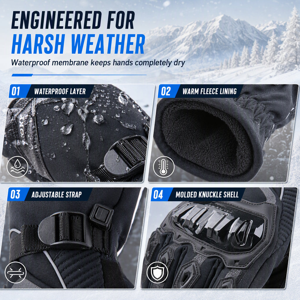 ❄️Winter Motocross Gloves Windproof Warm Motorcycle Riding Gear