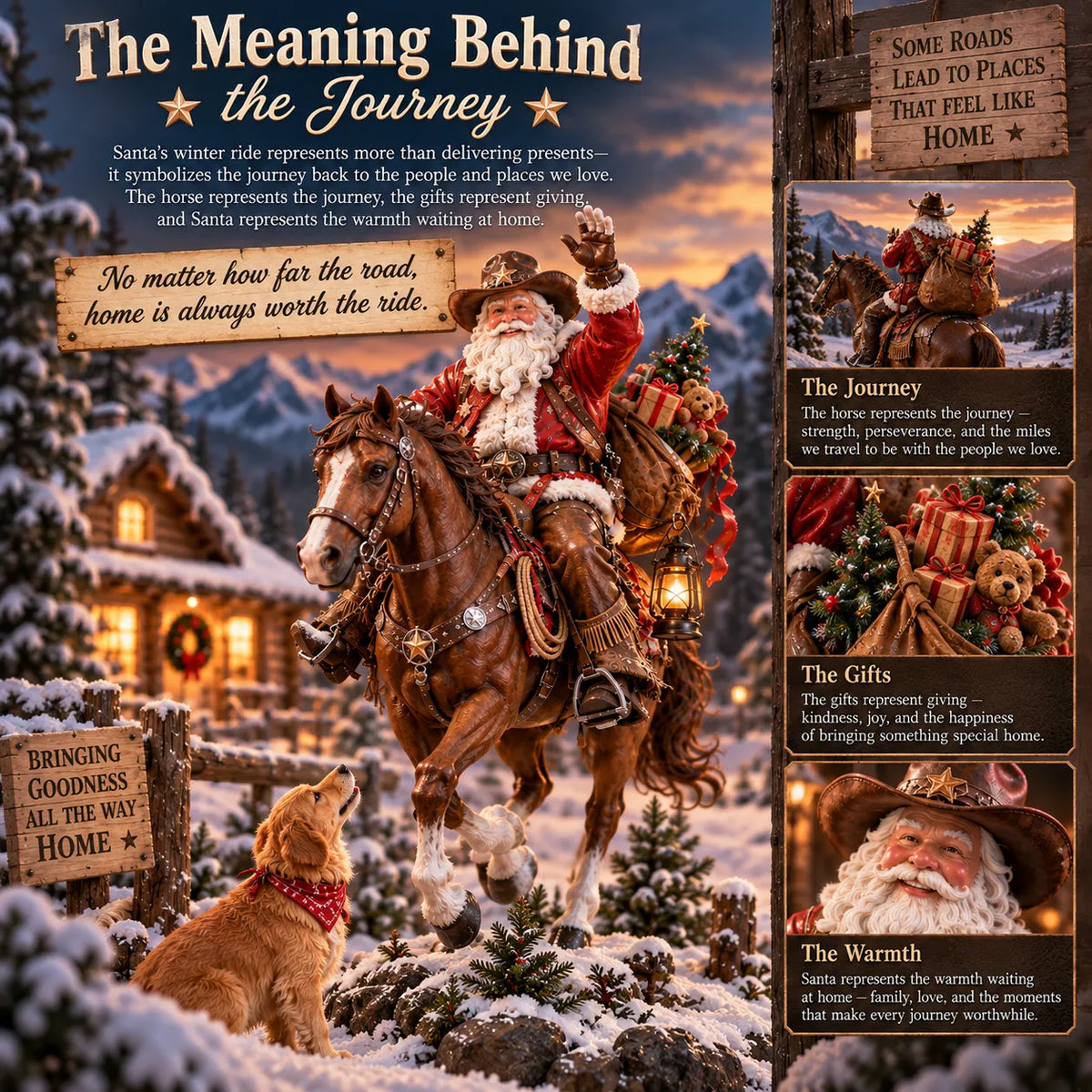 🤠 Western Cowboy Santa Christmas Figurine