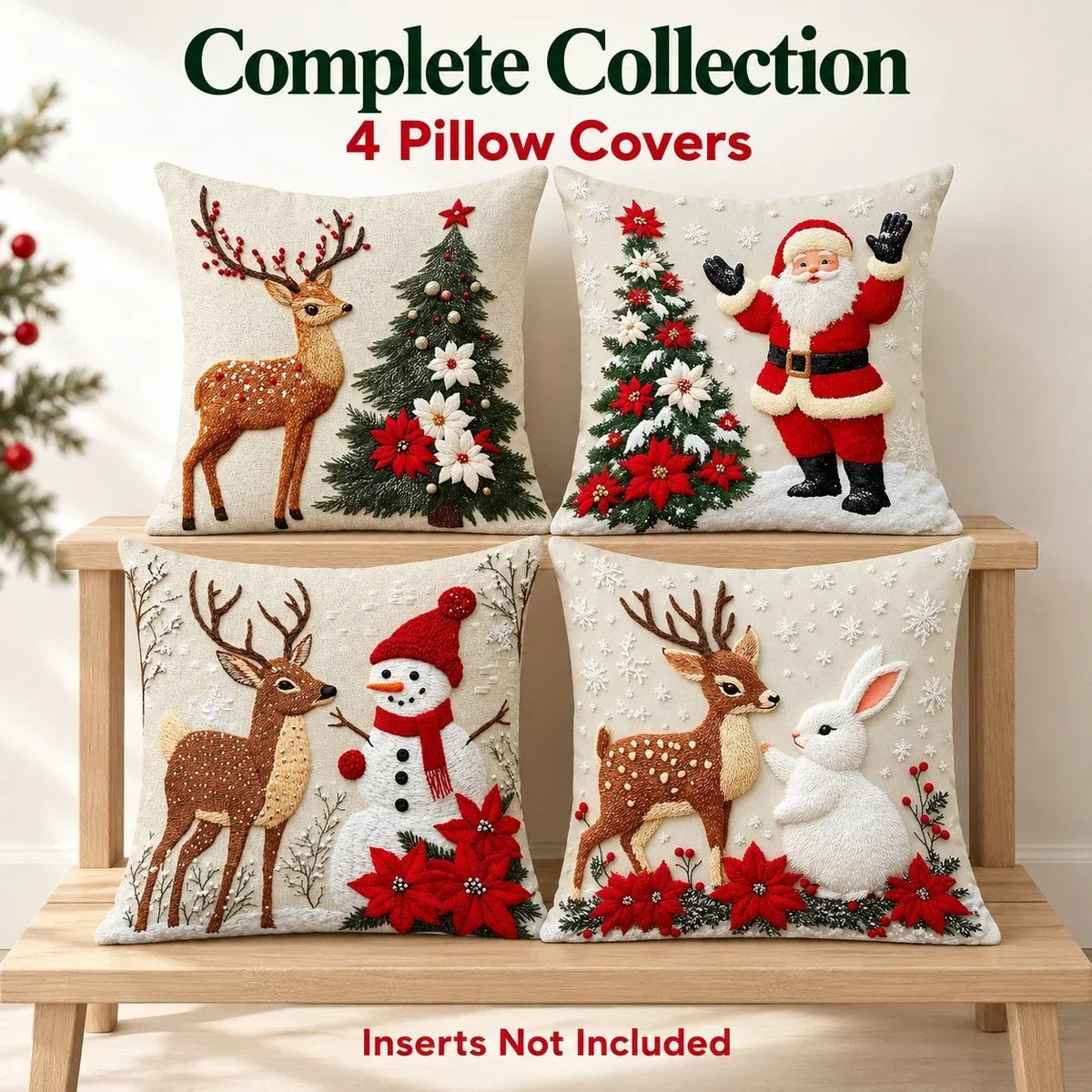 🎅 Christmas Holiday Sofa Pillow Covers
