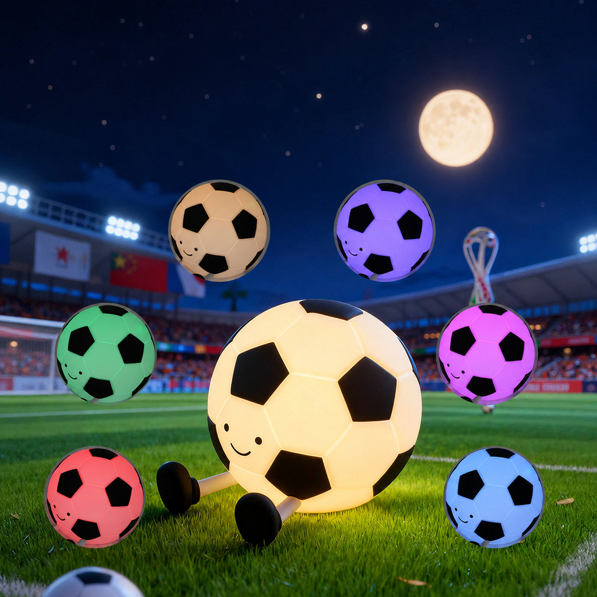 ⚽ Soccer Silicone Touch Night Light