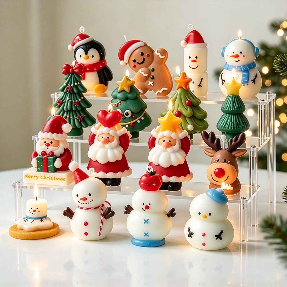 🎄Cute Christmas Character Scented Candle Holiday Decor