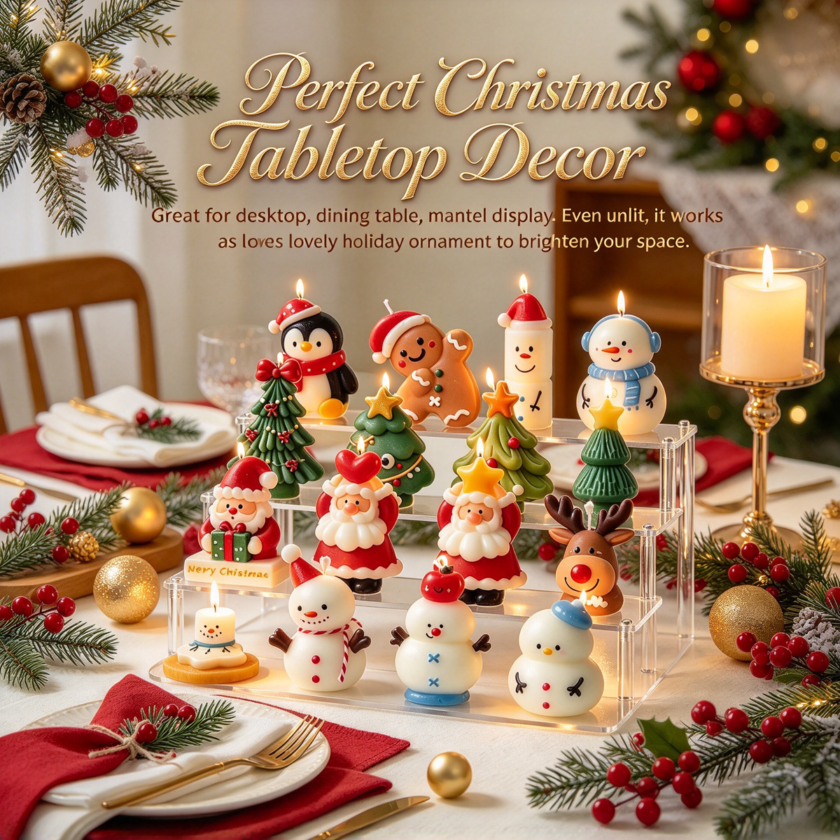 🎄Cute Christmas Character Scented Candle Holiday Decor