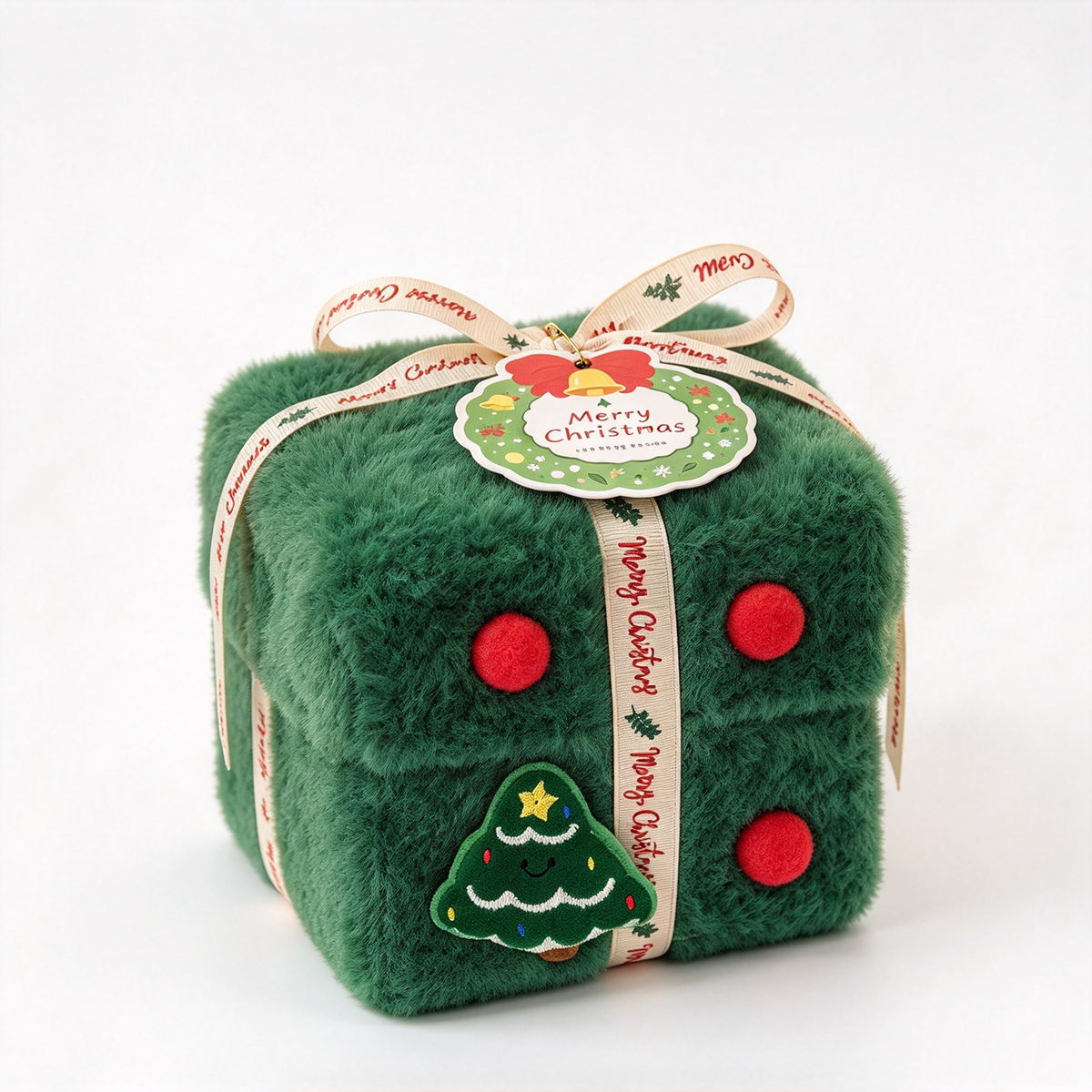 ✨ Christmas Plush Decorative Present Box for Small Gifts