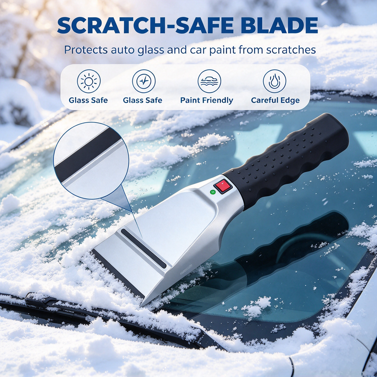 ❄️ Heated Car Ice Scraper for Windshield