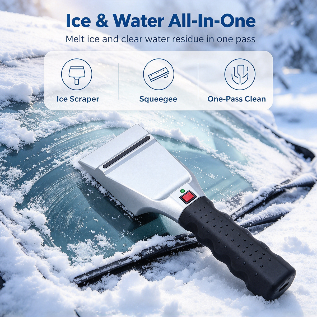 ❄️ Heated Car Ice Scraper for Windshield