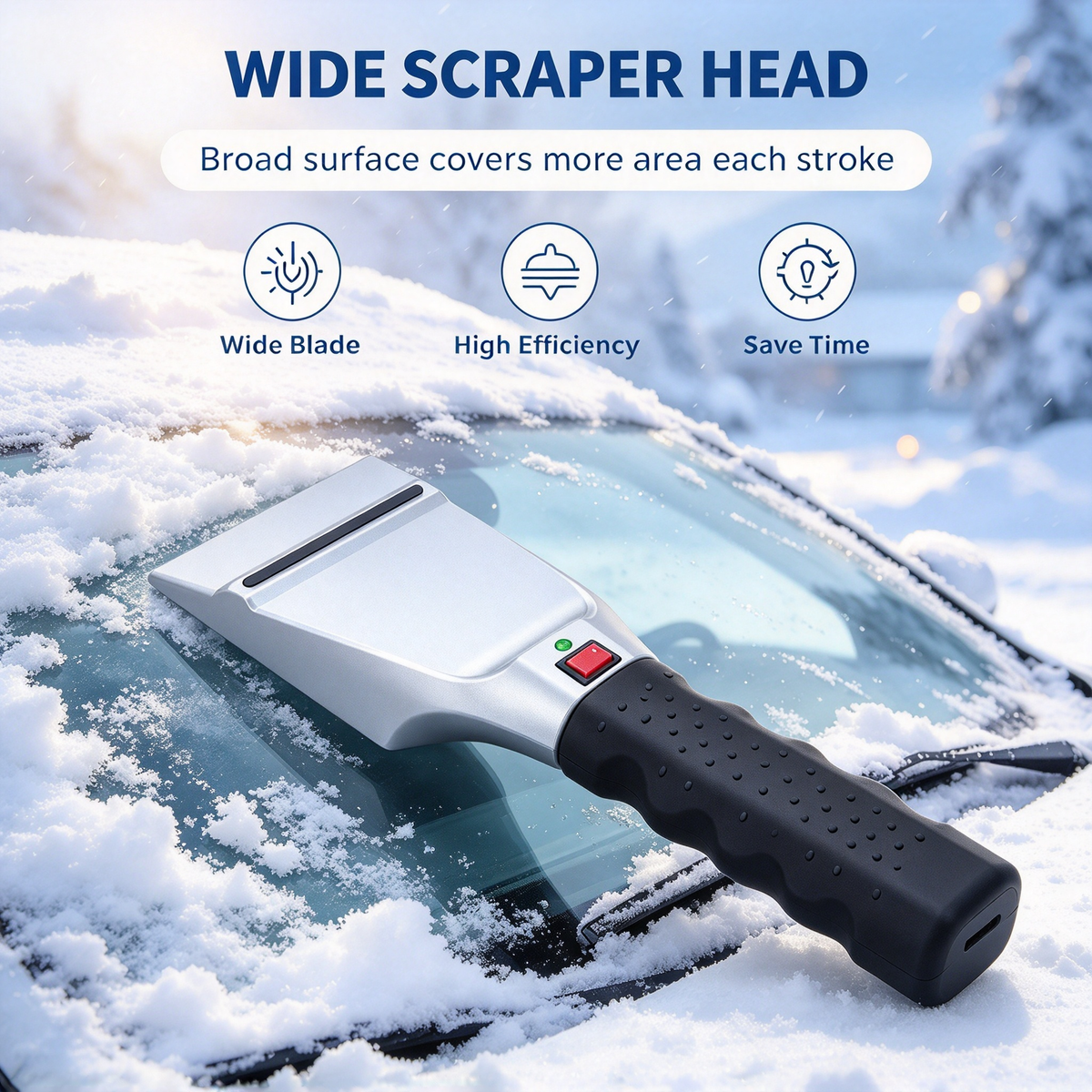❄️ Heated Car Ice Scraper for Windshield