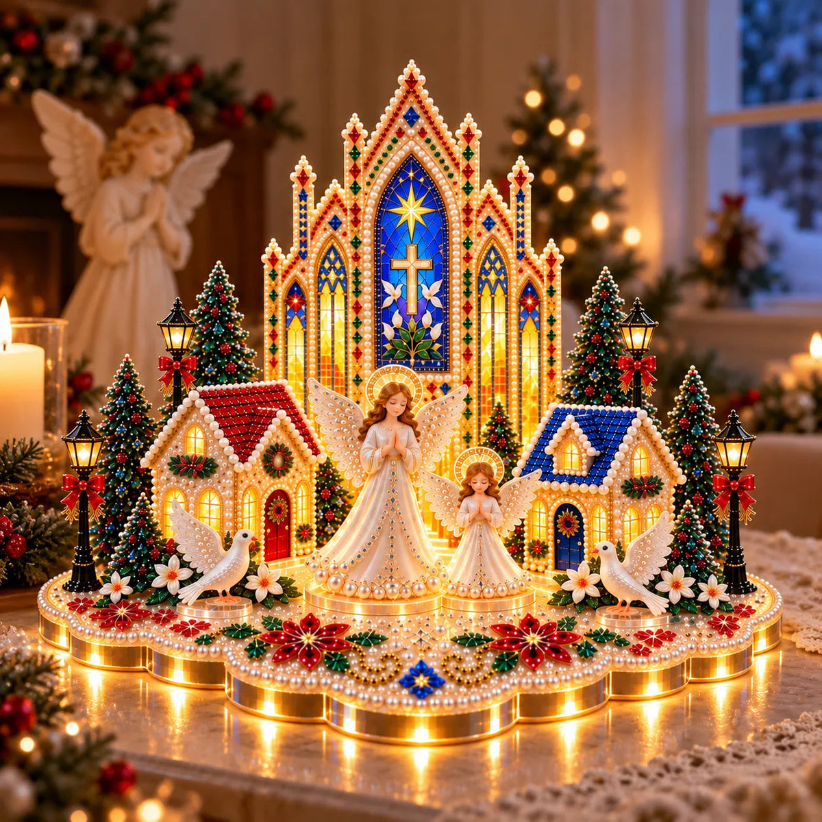 ✨Light Up Christmas Gingerbread House Diamond Painting Kit