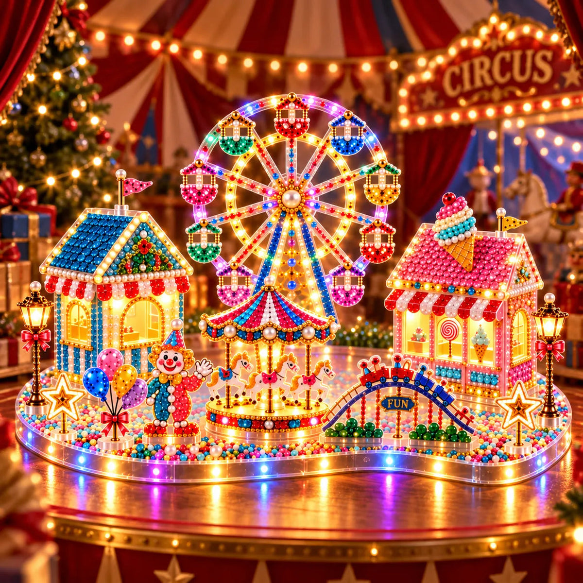 ✨Light Up Christmas Gingerbread House Diamond Painting Kit