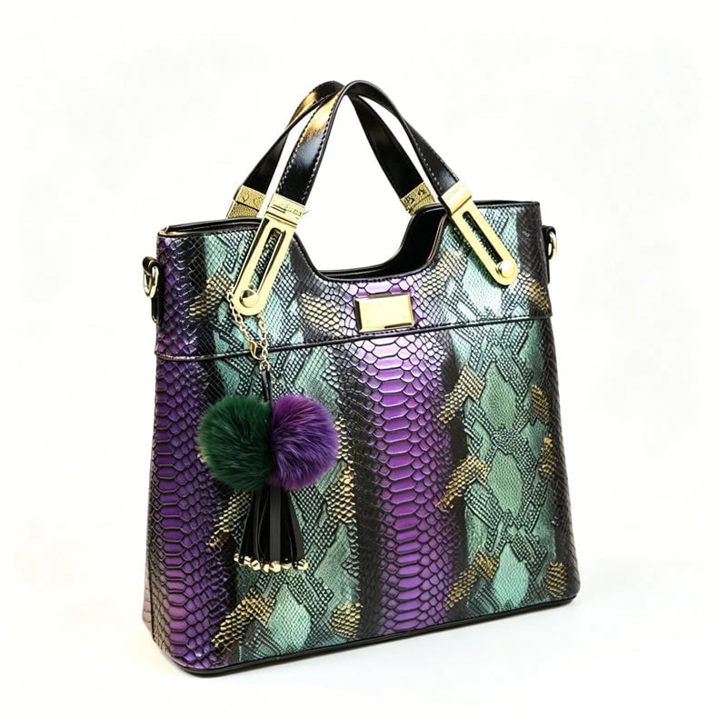 🏆Exclusive discounts for the Queen 49% OFF🔥Elegant Snakeskin PU Leather Tote Bag