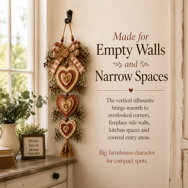 🤎Vintage Farmhouse Layered Heart Wall Hanging