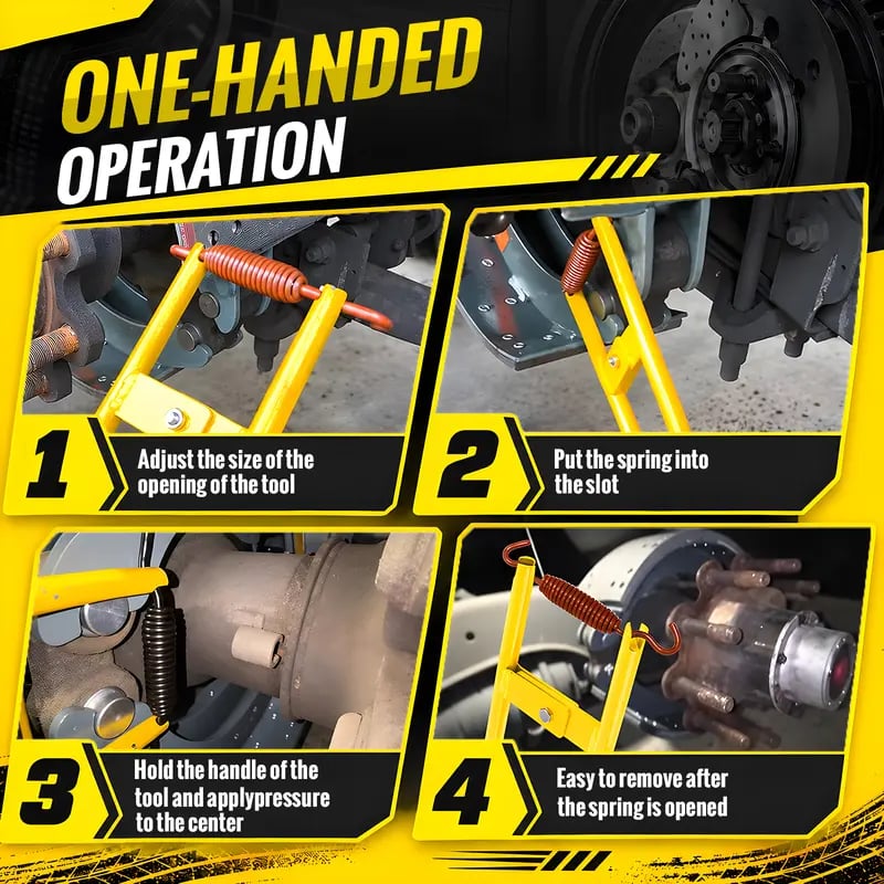 Truck Brake Spring Tool- LT890 Heavy Duty Truck Brake Spring Slack Adjustable Tool Anchor Pin Spings Installer for Semi Trucks Brake Spring Pliers Air Drum Brake Shoe Spring Tool