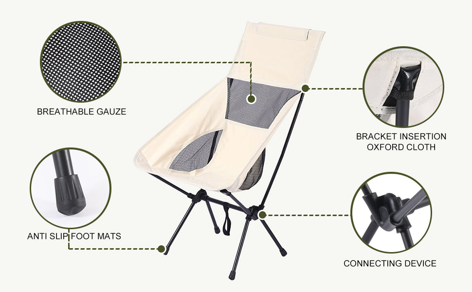 Ultralight High-Back Camping Chair