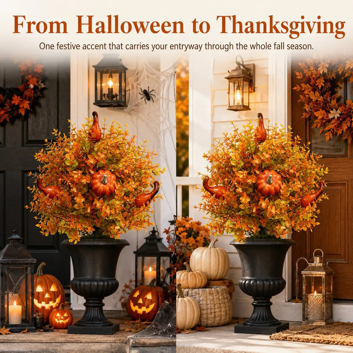 š„ Artificial Fall Pumpkin Tree Stakes