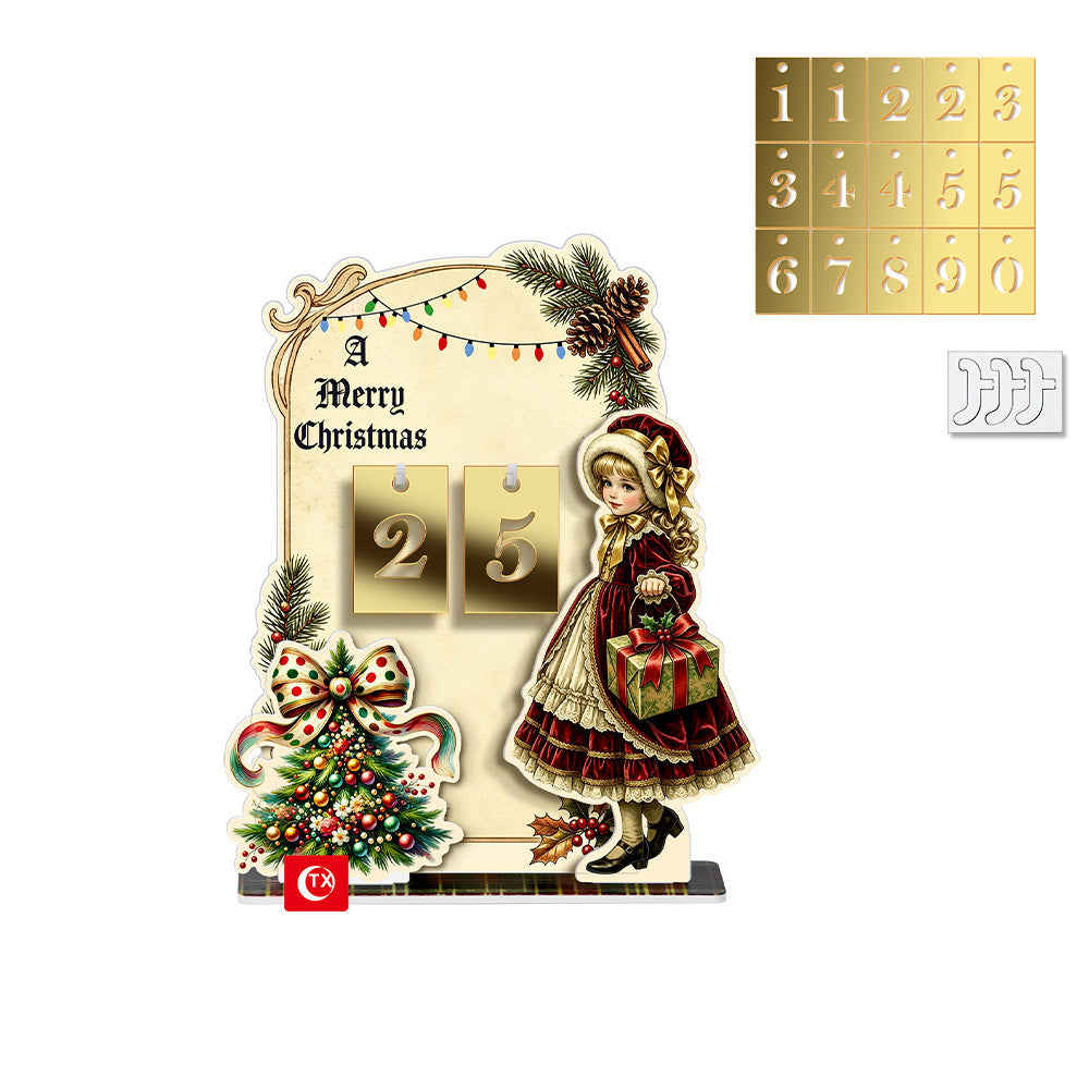 🎄 Christmas Advent Countdown Calendar | Reusable Tabletop Decor