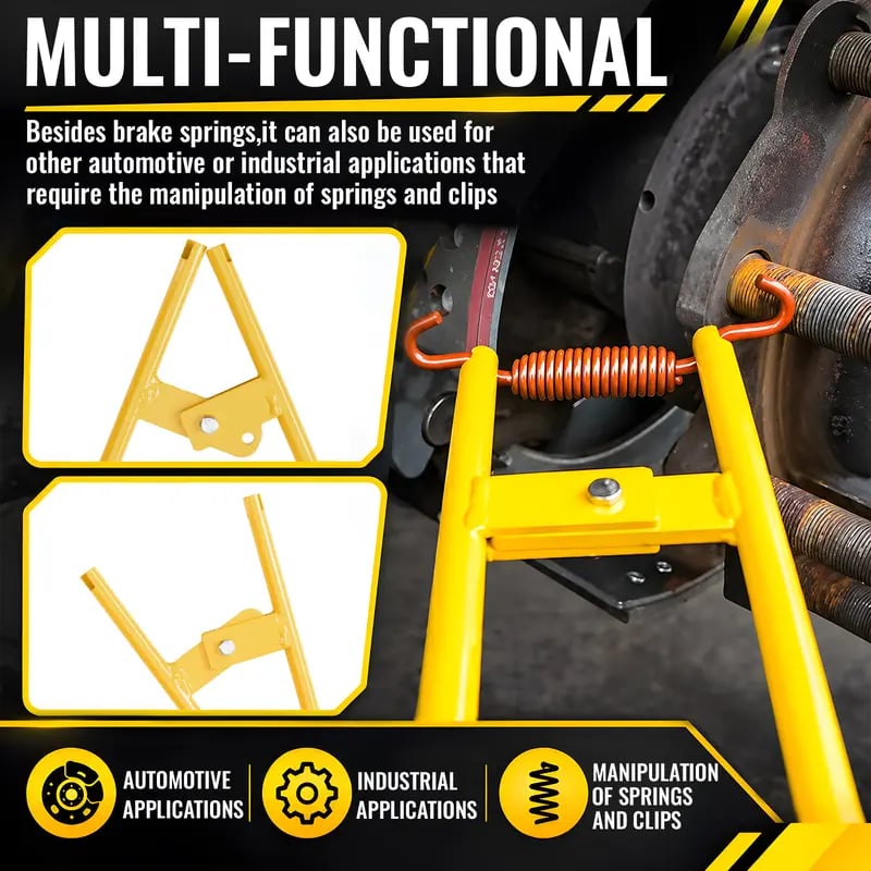 Truck Brake Spring Tool- LT890 Heavy Duty Truck Brake Spring Slack Adjustable Tool Anchor Pin Spings Installer for Semi Trucks Brake Spring Pliers Air Drum Brake Shoe Spring Tool