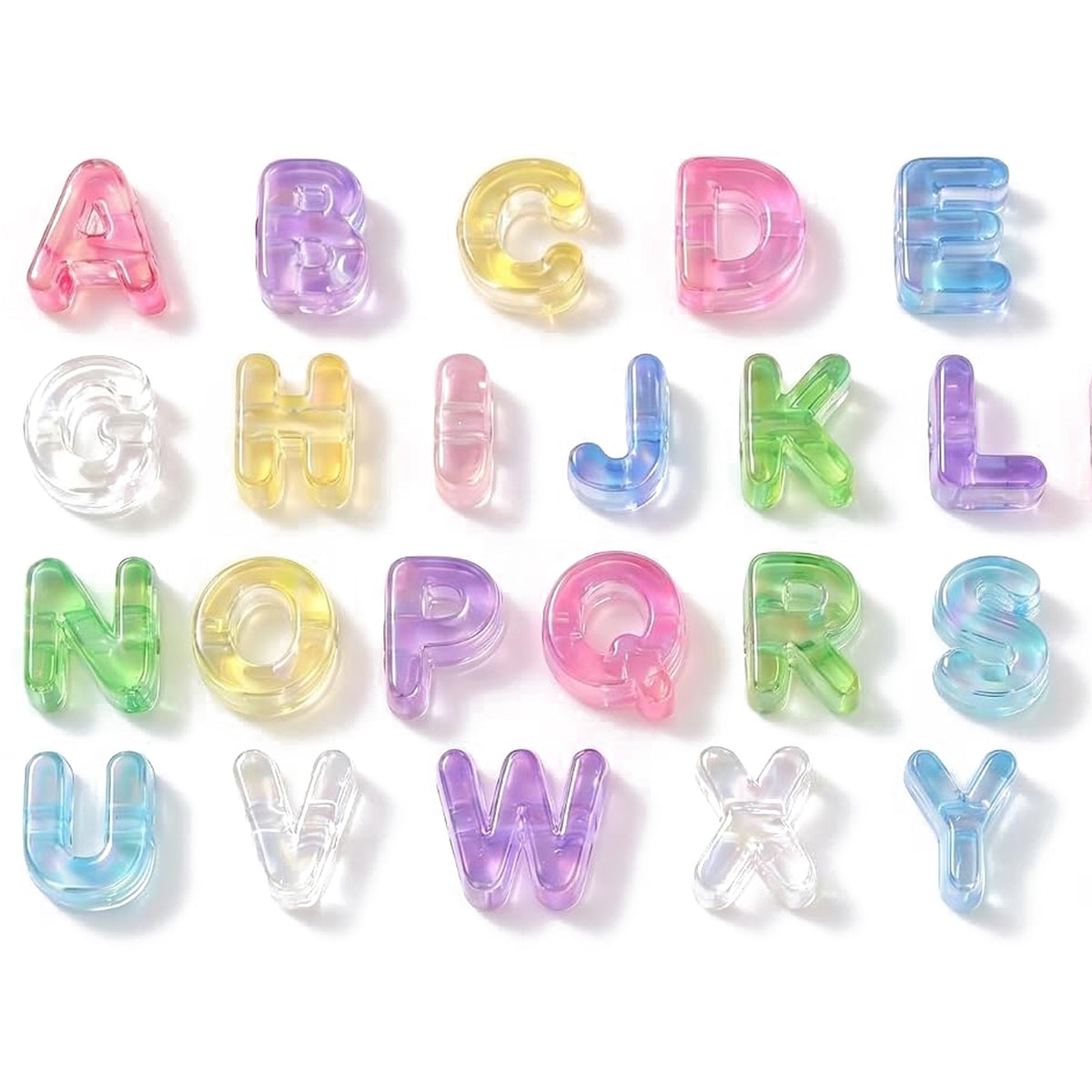 ✨ Gold Letter Beads|52 Pcs A-Z Alphabet Beads for DIY Jewelry Making