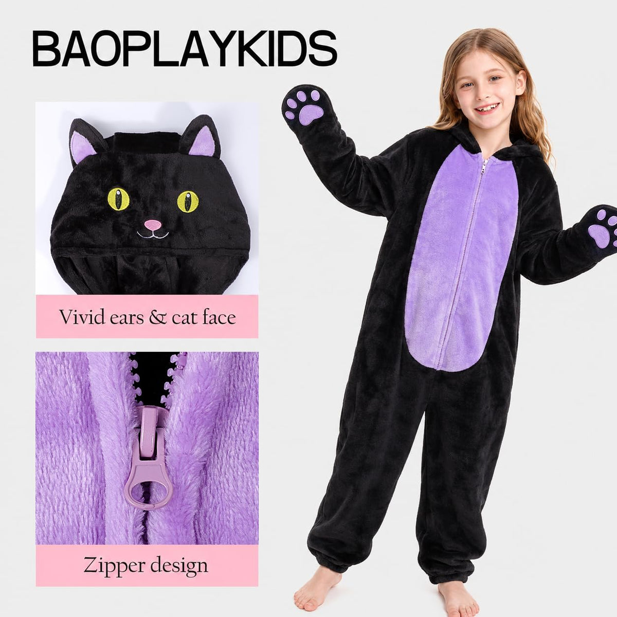 🐈⬛Black Cat Costume for Girls - Halloween Costume for Kids Role Play