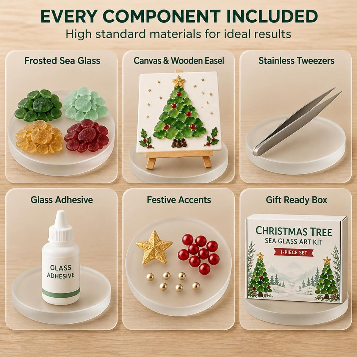 🎄Christmas Sea Glass Art Kit