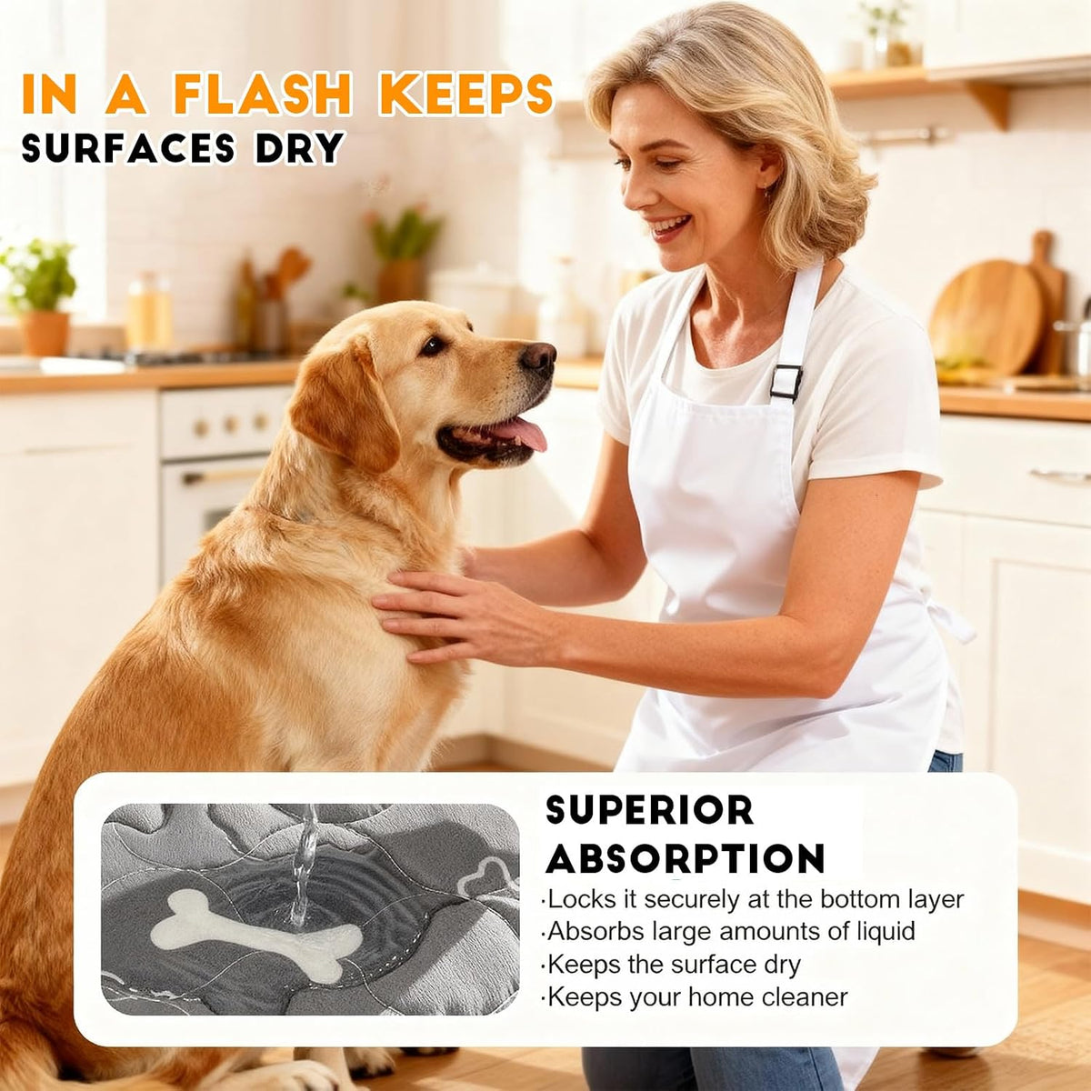 🐾 Reusable Washable Dog Pee Pad-Reusable puppy potty pads for dogs and cats