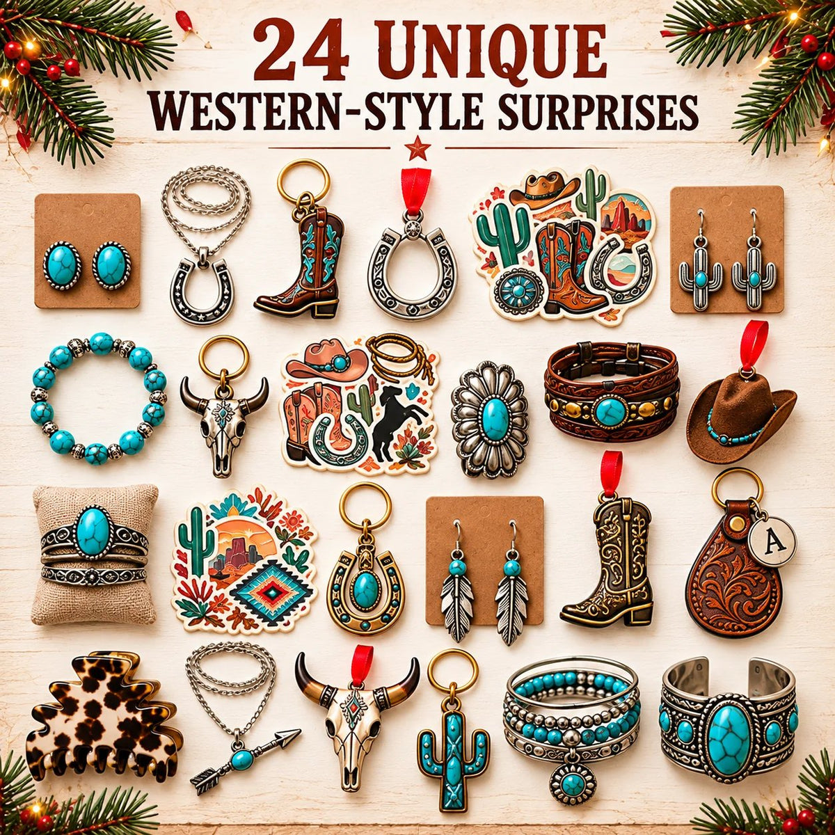 🤠 24-Day Cowgirl Christmas Countdown Calendar