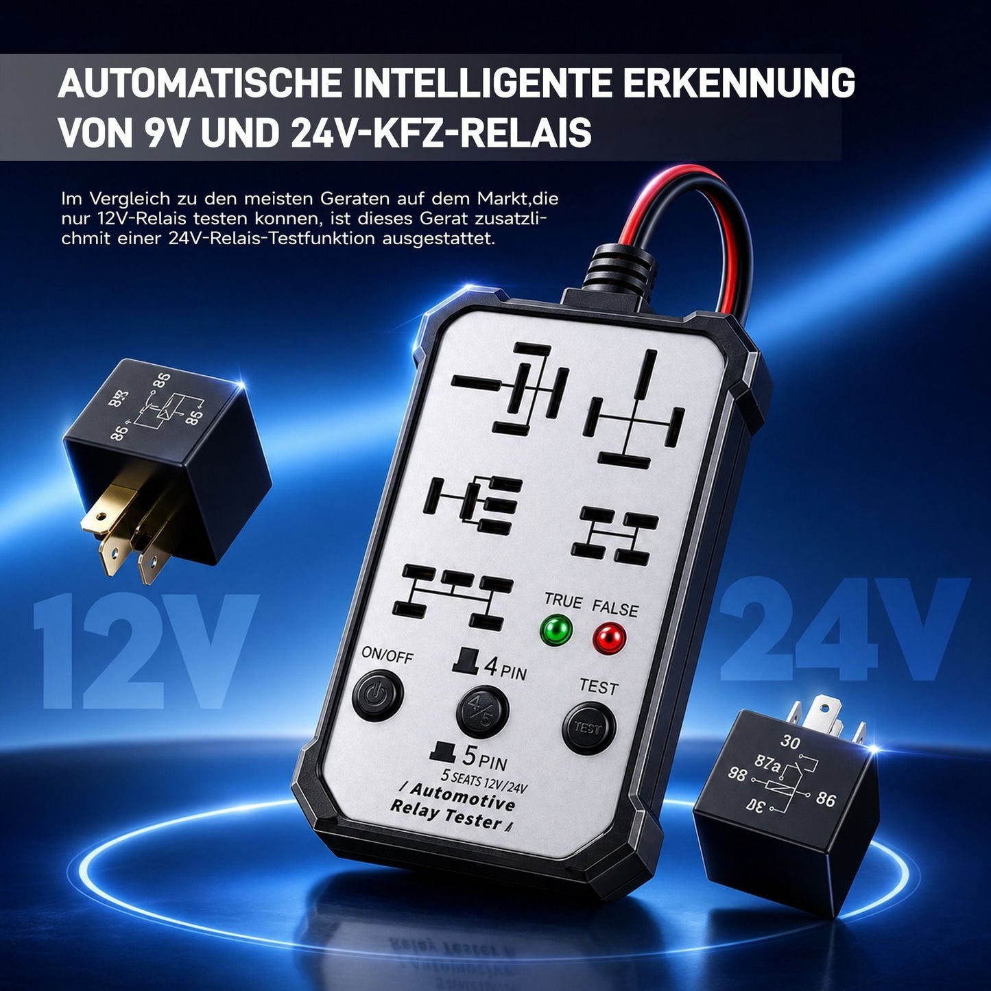 š„2026 New upgrade 12V/24V Universal Relay Tester | Professional 5-Pin Auto Diagnostic Tool