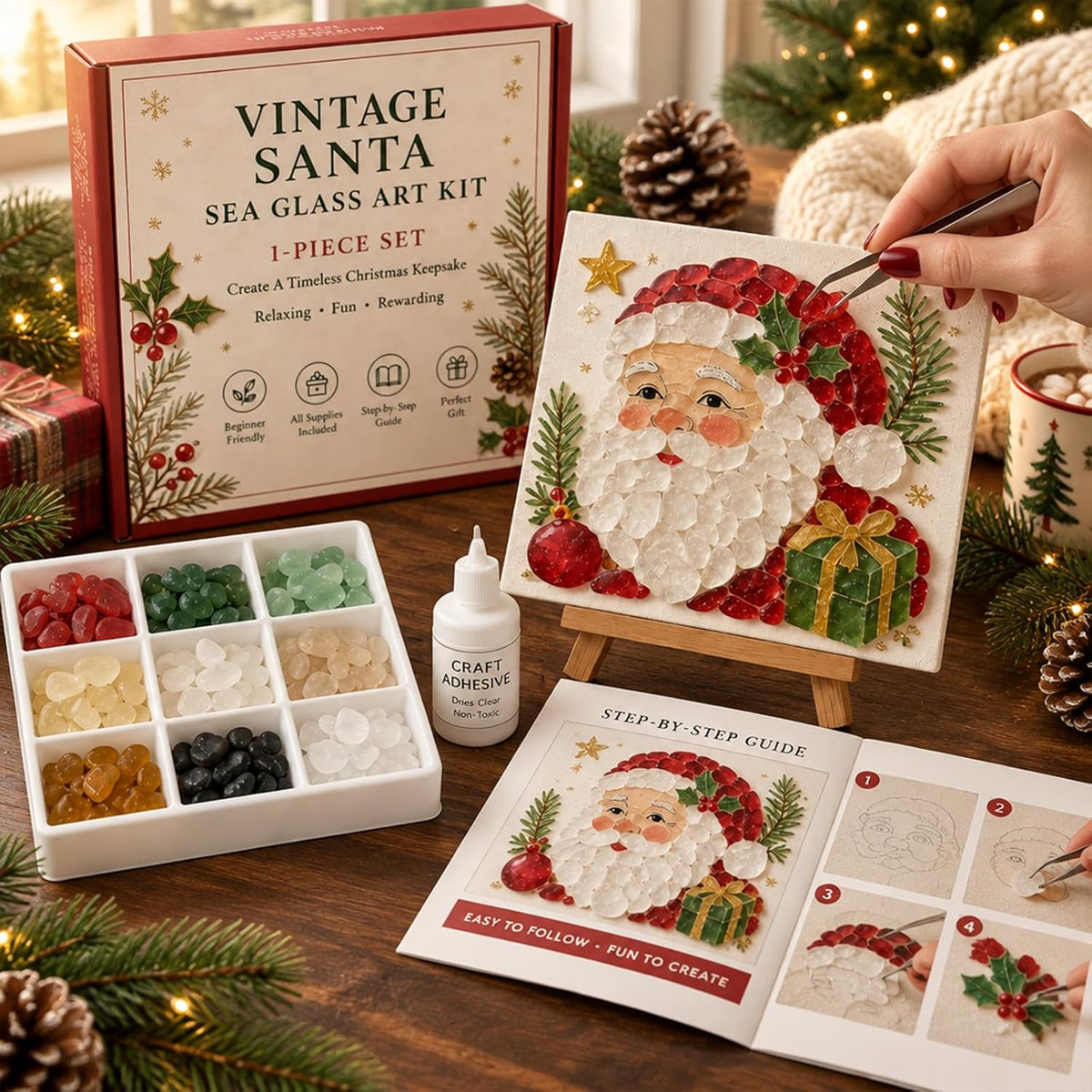 🎄Christmas Sea Glass Art Kit