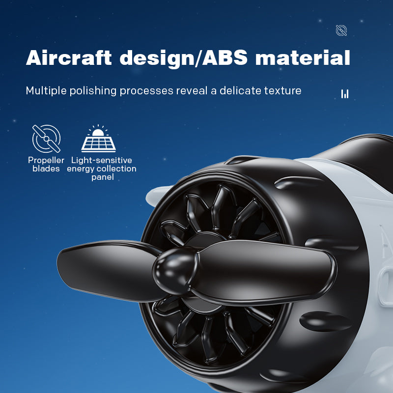 š„Solar powered airplane shaped car ornaments