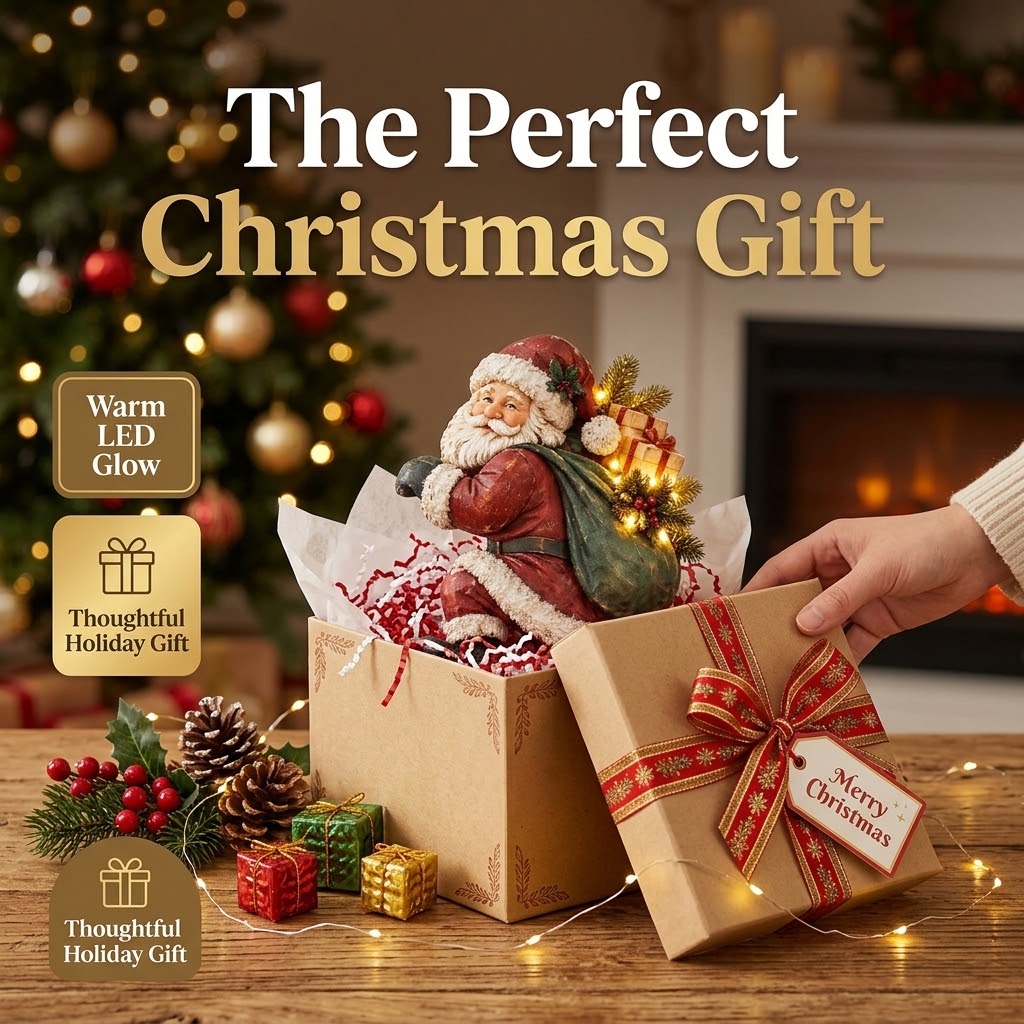 🎅💡Climbing Santa Fence Christmas Decor with Remote LED Lights