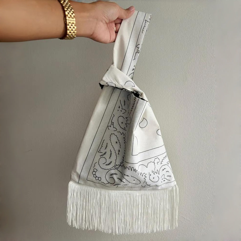 ✨🪢Bandana Knot Bag with Fringe