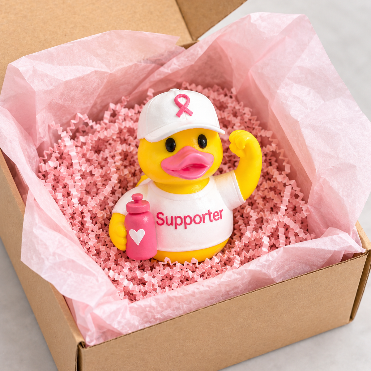 🎀🦆 Breast Cancer Awareness Rubber Duck | Survivor · Warrior · Supporter