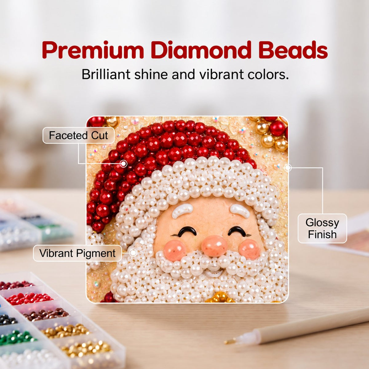 ✨DIY Santa Star Diamond Art Christmas Tree Topper
