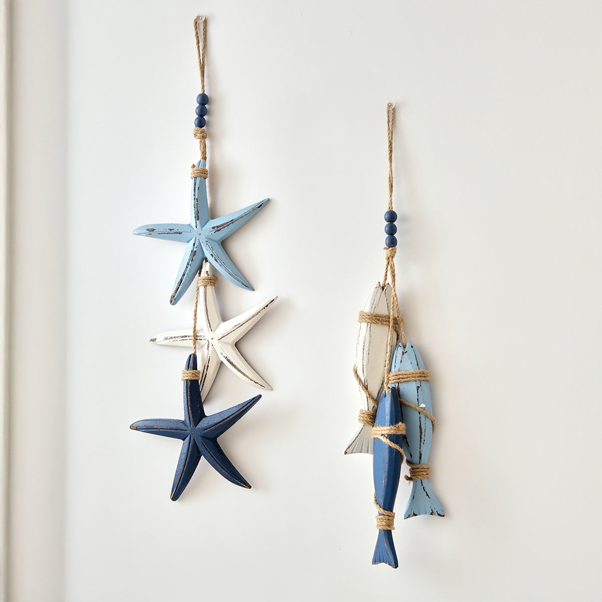 ⭐2026 HOT SALE🐟🌊Lighted Coastal Wooden Starfish & Fish Hanging Decor