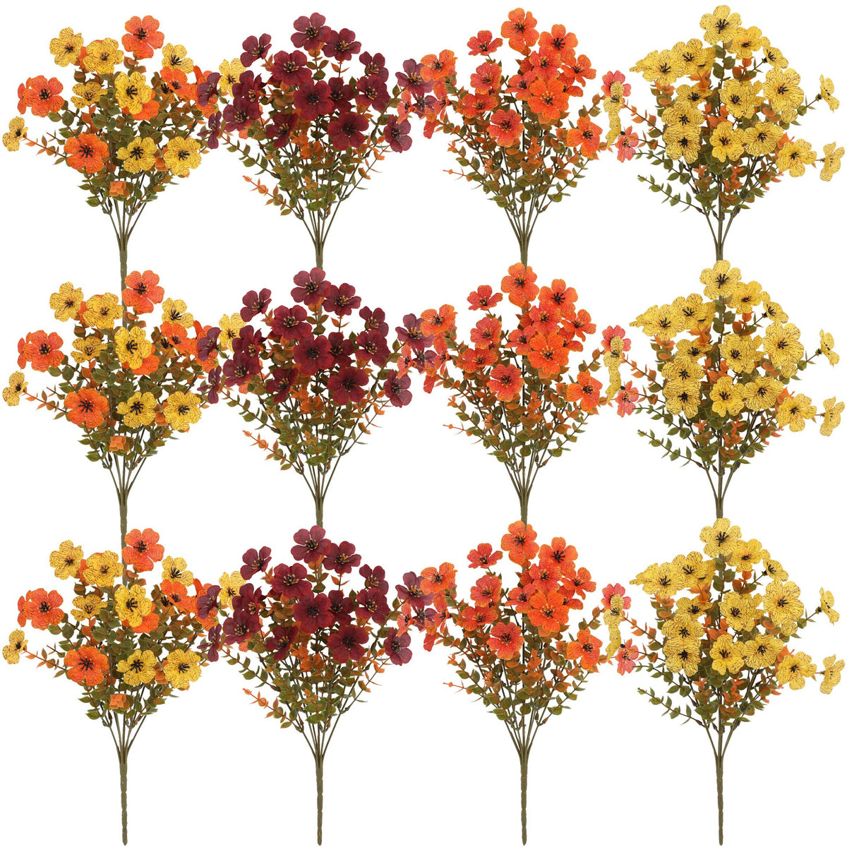 🏵️10 Pcs Artificial Flowers for Outdoor Decoration|UV-resistant autumn floral sprays