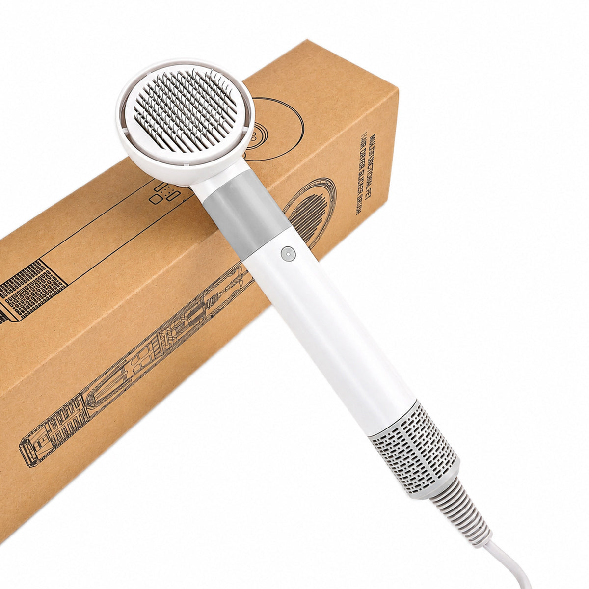 🐶2‑in‑1 Pet Grooming Dryer Brush | Low Noise Portable Dog Cat Hair Blow Dryer for Home Pet Bath Grooming