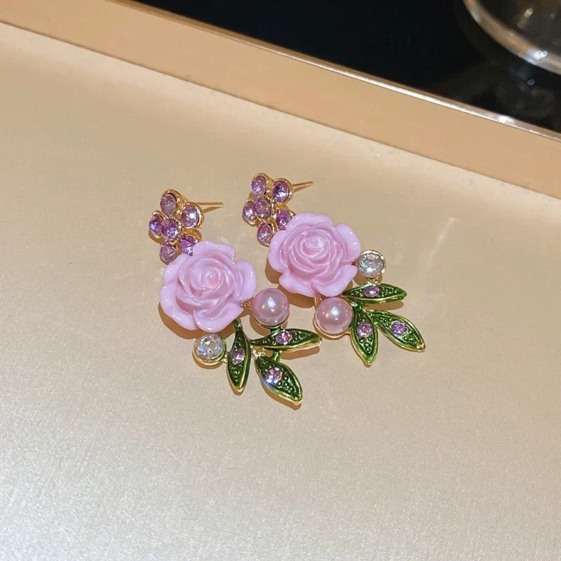 🌹Vintage Rose Garden Pearl & Crystal Jewelry Collection