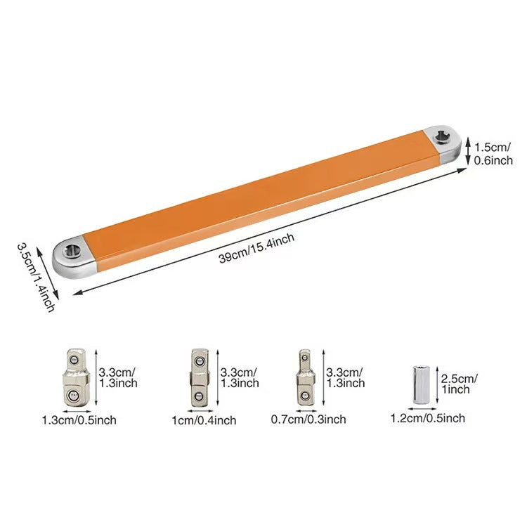 🔧Impact-Ready Offset Wrench Extender with Universal Drive Adapters for Tight Spaces