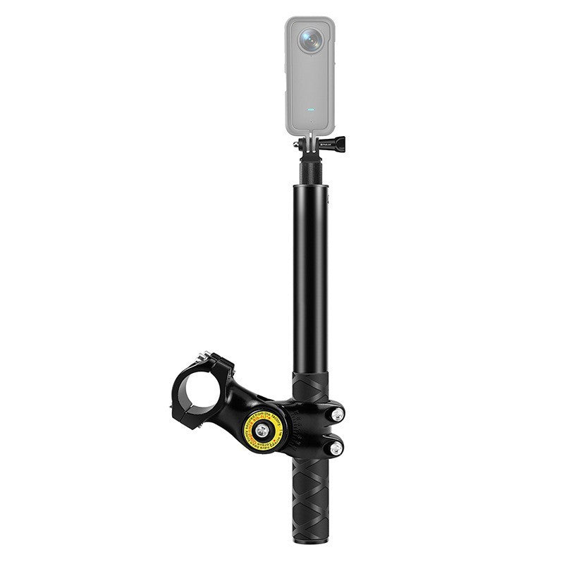 🚴Motorcycle & Bike Handlebar Camera Mount with Telescopic Selfie Stick | Cycling POV Recording Bracket