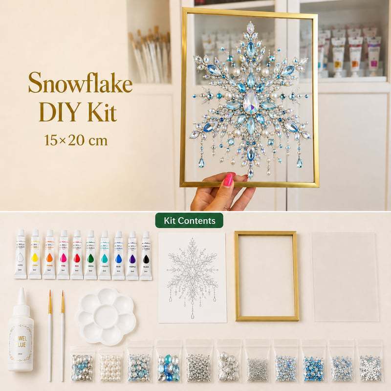 ✨🎁 Jewel & Pearl Christmas Tree DIY Painting Craft Kit
