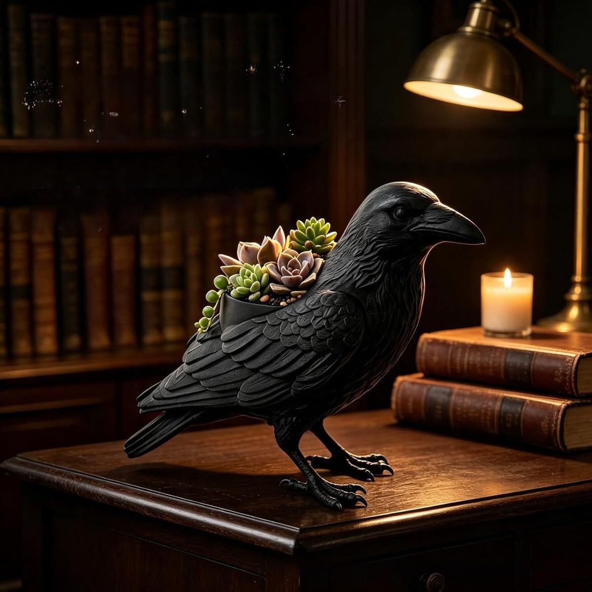 🐦⬛Crow Succulent Pot-Add mysterious gothic flair to your home and garden