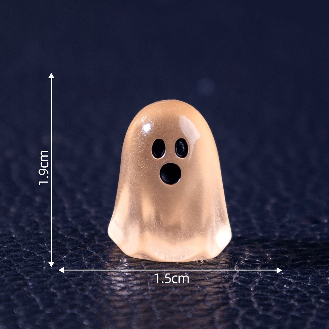 40PSC -Mini Resin Glow in the Dark Ghost Figurines|6 Colors, Glow in the Dark
