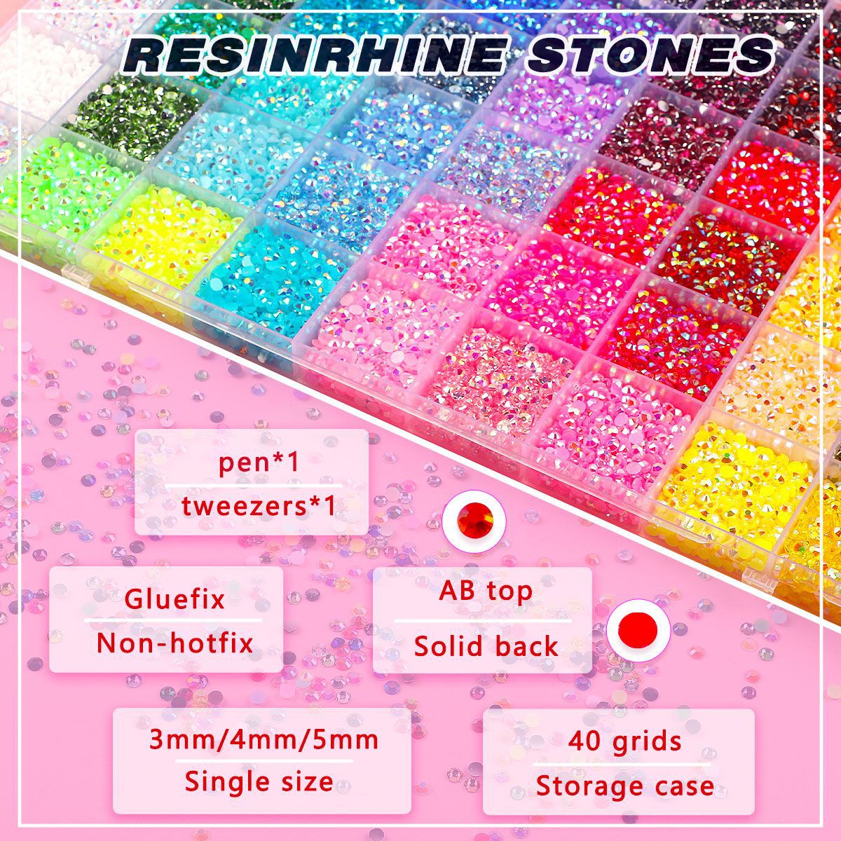 ✨DIY Bedazzling Rhinestone Kit-Suitable for decorating crafts, water bottles, shoes, and phone cases.