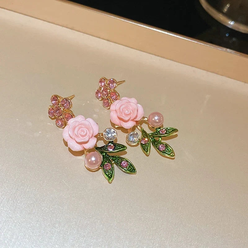 🌹Vintage Rose Garden Pearl & Crystal Jewelry Collection
