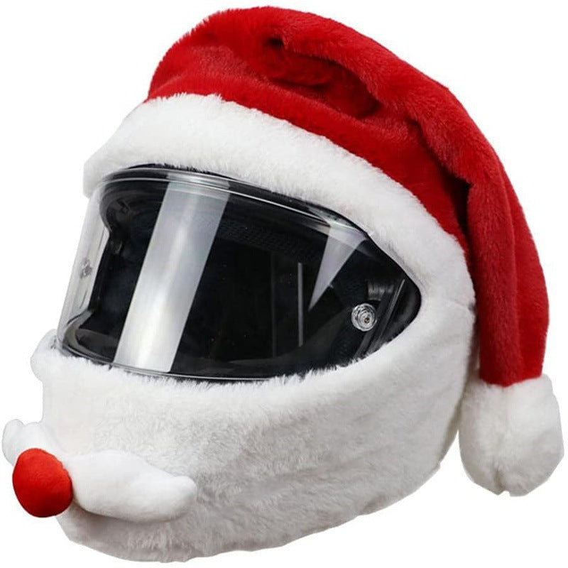 🎅 Santa Motorcycle Helmet Plush Cover