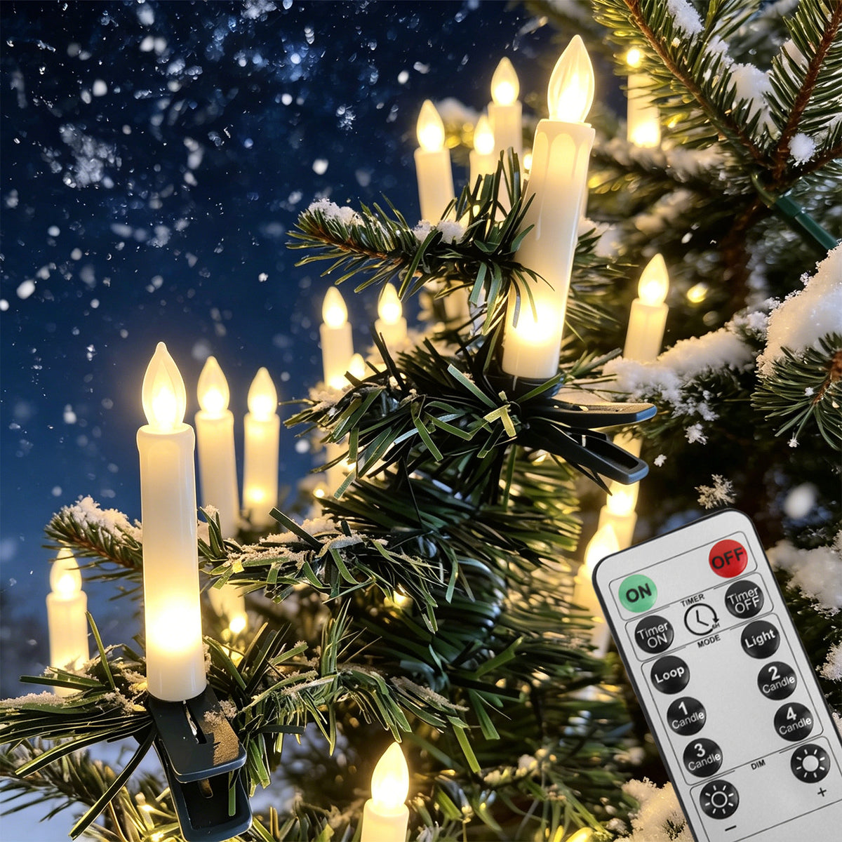 🔥Last Day 50% OFF-🕯️🎄 Flameless Christmas Candle Clip Lights