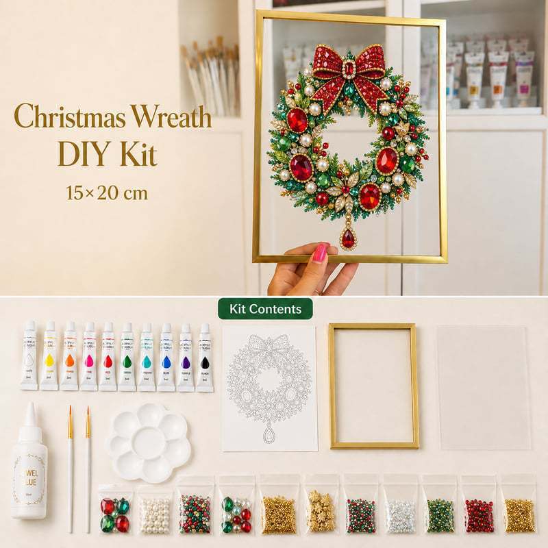 ✨🎁 Jewel & Pearl Christmas Tree DIY Painting Craft Kit